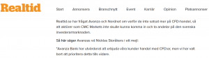 Avanza CFD - artikel från realtid